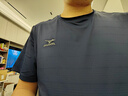 美津浓（MIZUNO）短袖t恤男士凉感冰丝夏季薄款户外青年速干衣 黑色【2104】 XL 实拍图