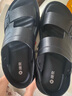 康奈凉鞋男夏季休闲日常真皮牛皮两穿柔软透气防臭沙滩凉拖鞋 黑色41 实拍图