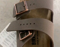 BIRKENSTOCK勃肯德国进口男女款经典舒适软木Arizona双扣拖鞋送父亲送长辈 女款灰色 37 实拍图