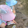 卡尔美（KELME）儿童防晒帽遮阳帽子夏季防紫外线男女童披风大帽檐海边沙滩太阳帽 实拍图