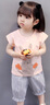 七语欣童装女童短袖套装夏装儿童套装2026新款小女孩宝宝卡通t恤两件套 粉色套装 90 (适合身高80-90cm) 实拍图