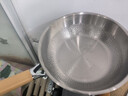 亚摩斯（Amos）钛炒锅 无涂层不粘家用内壁纯钛32cm燃气灶电磁炉通用平底炒菜锅 银色 30cm 实拍图