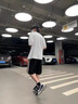 杉努短裤男士夏季冰丝运动潮牌大码五分裤衩子潮流休闲男生美式篮球裤 黑色 XL 实拍图