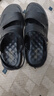 木林森头层牛皮凉鞋男士真皮2025夏新款开车户外凉拖两穿大码防滑沙滩鞋 黑色 运动鞋码，脚胖选大一码 47 (280mm) 实拍图