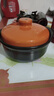 康舒砂锅家用炖锅煲汤陶瓷煲仔饭耐高温干烧不裂沙锅炖汤锅煲仔饭  黑橙盖炖锅（家用2-4人） 2300ml 实拍图