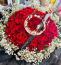 来一客情人节鲜花99朵红玫瑰花束生日礼物表白求婚全国同城配送 99朵红玫瑰女神款 实拍图