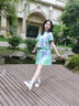 迪士尼（Disney）童装女童套装夏季2024新款中大童女孩夏装扎染纯棉短袖T恤半身裙 粉色（带安全裤） 150 建议身高140-150cm年龄11-12岁 实拍图
