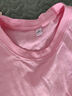 棉致t恤男纯棉潮流纯色小白宽松休闲短袖百搭情侣上衣 粉色 XL 实拍图