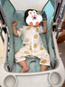 舒贝怡2件装婴儿衣服夏季薄款新生儿连体衣短袖哈衣儿童爬服黄色80CM 实拍图