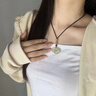老凤祥 天然和田玉吊坠男女生款平安锁玉佩项链纪念日生日礼物送女友 【京东八仓发货】*当/次日达-平安长命锁项链 【中号-约20*16mm】 实拍图