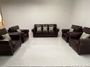 胜优美 皮艺沙发 美式乡村真皮沙发 简约复古客厅四人位组合 简约欧式进口油蜡头层牛皮大小户型皮艺家具 进口真皮(接触面油蜡牛皮) 单人位 实拍图