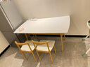 全品屋餐桌椅组合家用饭桌子小户型简约公寓快餐出租商用长方形电脑桌 暖白色 140cm 【宽80CM】一桌二椅 实拍图