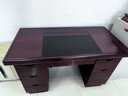 信京 办公桌电脑桌办公室老板桌家用经典油漆电脑桌1.2米（红棕色） 实拍图