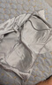 金三塔抹胸100%桑蚕丝防走光吊带抹胸有胸垫2NZF4B405 灰色有胸垫 XL 实拍图