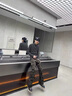 POUM美式高街修身微喇休闲裤男女工装迷彩裤情侣裤喇叭多口袋裤子男 BLMFS-8279迷彩色 XL 实拍图