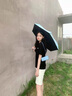 JCZS德国品牌迷你七折太阳伞生防晒防紫外线便携小巧晴雨两用遮阳伞 胶囊盒-七折-天空蓝 三折168股 x 92cm 实拍图