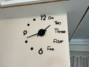 赟娅免打孔挂钟客厅创意diy欧式挂墙现代时尚简约卧室个性装饰时钟 黑色小号:68*60cm 实拍图