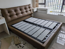 卡尔适现代简约全真皮床主卧意式黑色高箱储物2025新款大床双人床朱迪 【20CM静音钢木架】围边床 【S级头层黄牛皮】1.8*2.0M 实拍图