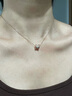 心草小蛮腰银项链女简约网红彩金锁骨链时尚饰品玫瑰金吊坠520礼物 玫瑰金色 实拍图