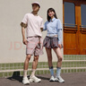 adidas情侣休闲纯棉上衣圆领短袖T恤男女夏季阿迪达斯官方轻运动 粉色 S 实拍图
