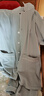纯棉睡衣男秋冬开衫纯色高级开衫家居服睡衣长袖 浅蓝色 XL 实拍图