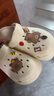 名创优品（MINISO）洞洞鞋女款2025新款eva防滑防臭沙滩鞋增高凉拖鞋女夏季外穿 卡其+卡皮巴拉组合(8个)滴塑 38-39 实拍图