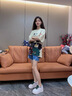 狄德拉小码真皮内增高小白鞋女2025春秋款厚底小个子百搭休闲运动松糕鞋 9cm白绿 (牛皮) 36 (230mm) 标准码 实拍图