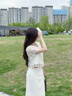 香影小香风蕾丝套装裙子女夏季2025新款重工刺绣白色半身裙两件套 米白 S 155/80A/85-95斤 实拍图