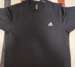 adidas情侣休闲纯棉上衣圆领短袖T恤男女夏季阿迪达斯官方轻运动 黑色 XS 实拍图