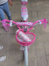永久儿童自行车高碳钢车架带辅助轮2-6-10岁女童单车女孩公主款脚踏车 【黑胎】公主粉+后座款 16寸【适合身高105-125cm】 实拍图