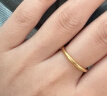 周六福（ZLF）  黄金戒指女款硬金三生三世足金素圈指环 定价单个 光面19号 实拍图