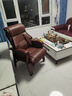 盛宁 老板椅真皮牛皮可躺办公椅按摩家用实木四脚大班椅书房会议椅子 棕色仿牛皮 不加脚踏 不加按摩 实拍图