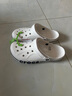 卡骆驰crocs洞洞鞋贝雅卡骆班轻便耐磨一脚蹬休闲鞋|205089 白/深蓝-126 43 (270mm) 实拍图