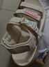 骆驼（CAMEL）魔术贴撞色沙滩凉鞋女运动休闲鞋子 K23M16L2002 米色 37 实拍图