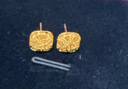 周六福爆闪方糖黄金耳钉耳饰女生日礼物计价A0913173一对约2.11g 实拍图