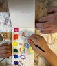 时光学便携水彩涂色本全套3本儿童画画本填色涂鸦绘本幼儿水粉画自带色卡画笔沾水即画0基础绘生日礼物 实拍图