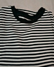 MUJI女式 天竺编织 圆领短袖T恤 上衣打底衫女款25年夏季女装内搭 黑色条纹 BB2P4C5S S (155/80A) 实拍图