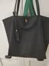 哈吉斯（HAZZYS）女包 2026春季新款女士休闲托特包轻便纯色简约单肩包ALKS2FDAE13 黑色BK 00 实拍图