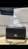Calvin Klein小众单肩包礼物荔枝纹包包金属搭扣链条翻盖CK女包斜挎包DH2806 UB1-太空黑 OS 实拍图