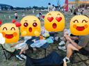 野徒者户外折叠椅露营椅子躺椅便携折叠月亮椅小凳子折叠凳钓鱼凳 曜石黑【超大号桌】 出口质量加粗 实拍图