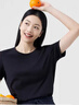 京东京造短袖T恤女5A抗菌夏季新款修身显瘦女装抑菌防汗 -黑色 M 实拍图