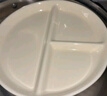 拜杰陶瓷减脂定量餐盘211分格餐盘学生早餐盘饺子盘果盘奶油黄亮面 实拍图