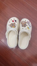 名创优品（MINISO）洞洞鞋女款2025新款eva防滑防臭沙滩鞋增高凉拖鞋女夏季外穿 卡其+卡皮巴拉组合(8个)滴塑 36-37 实拍图