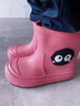 亲子可爱卡通儿童雨鞋雨靴外穿个性防水鞋男童女童学生防滑大童 粉色 34.5 (内长22CM) 实拍图