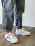 森馬男鞋2026春季新款休闲百搭软底小白鞋子男士厚底增高运动板鞋透气 白橘 40 实拍图