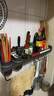 有顾太空铝厨房置物架免打孔壁挂多功能置物架刀架用具收纳架调料用品 太空铝60CM双筷子筒【送9挂钩】 实拍图