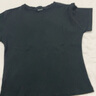 【欧时力同款】纯棉正肩短袖t恤女纯色内搭显瘦正肩圆领修身上衣 黑色（高质量款） L 实拍图