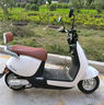 立马电动摩托车MINI 80公里长续航1200W电机60V20Ah铅酸电池外卖家用舒适出行电动车 霓粉红 实拍图