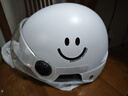 新日新日3C国标认证摩托电动车头盔男女四季通用骑行电瓶车半盔安全帽 珍珠白【高清短镜+可拆护耳】 3C新国标A类 实拍图