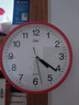 康巴丝（Compas） 挂钟走时客厅办公室钟表挂墙2024新款简约创意时钟时尚石英钟 3018红色23CM 实拍图